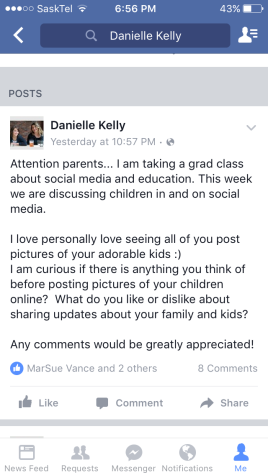 children in social media post
